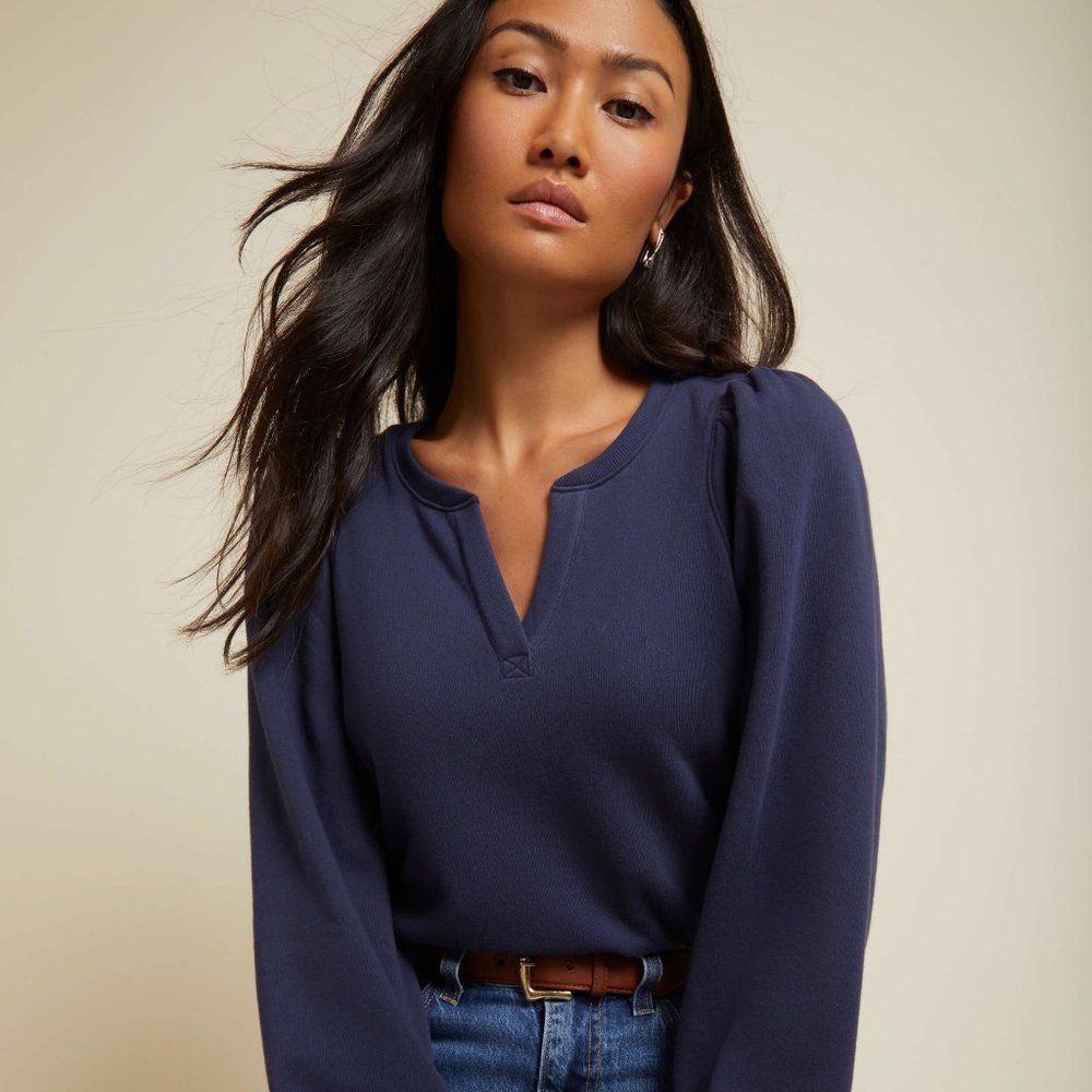 Nation LTD Asher Sweatshirt Navy - NWT